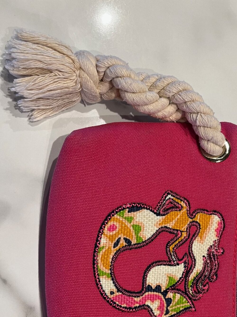 Spartina 449 Beach Rope Wristlet featuring colorful mermaid applique - Picture 3 of 13